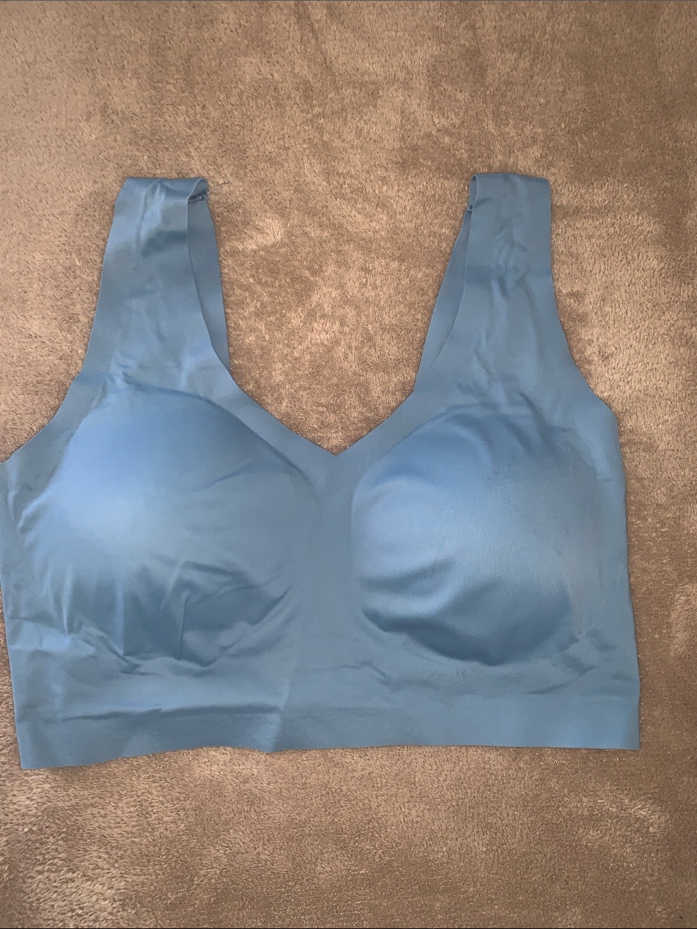 EBY Seamless Dusty Blue Wireless Longline Bra